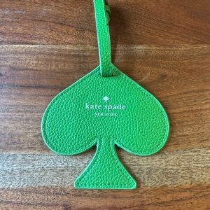 Kate Spade Vibrant Green Spade luggage tag